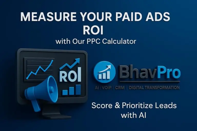 PPC ROI Calculator Measure Profit from Paid Ad Campaigns from BhavPro